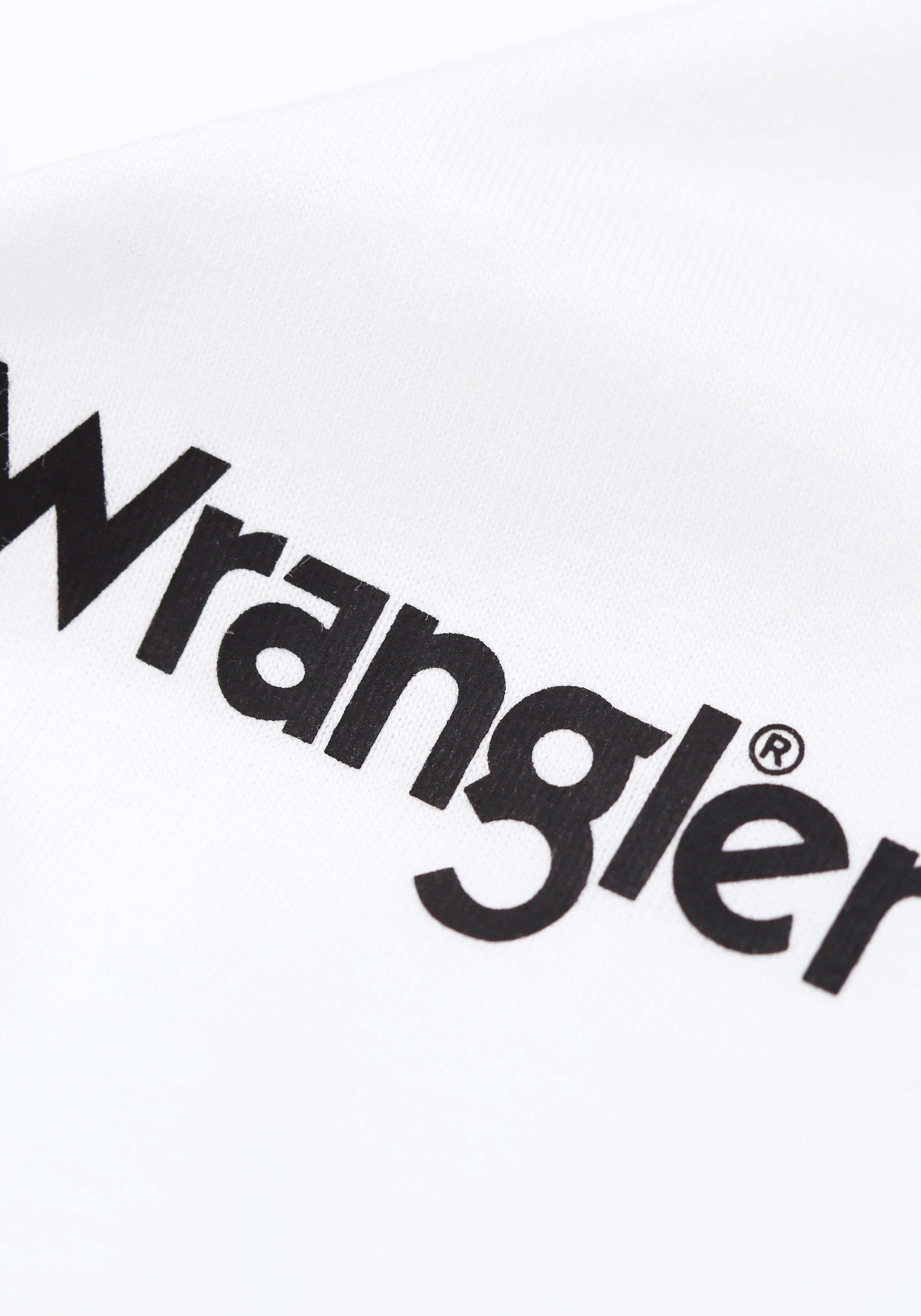 Wrangler T-Shirt FOSTER (3er-Pack) mit Logoschriftzug und Rundhalsausschnitt