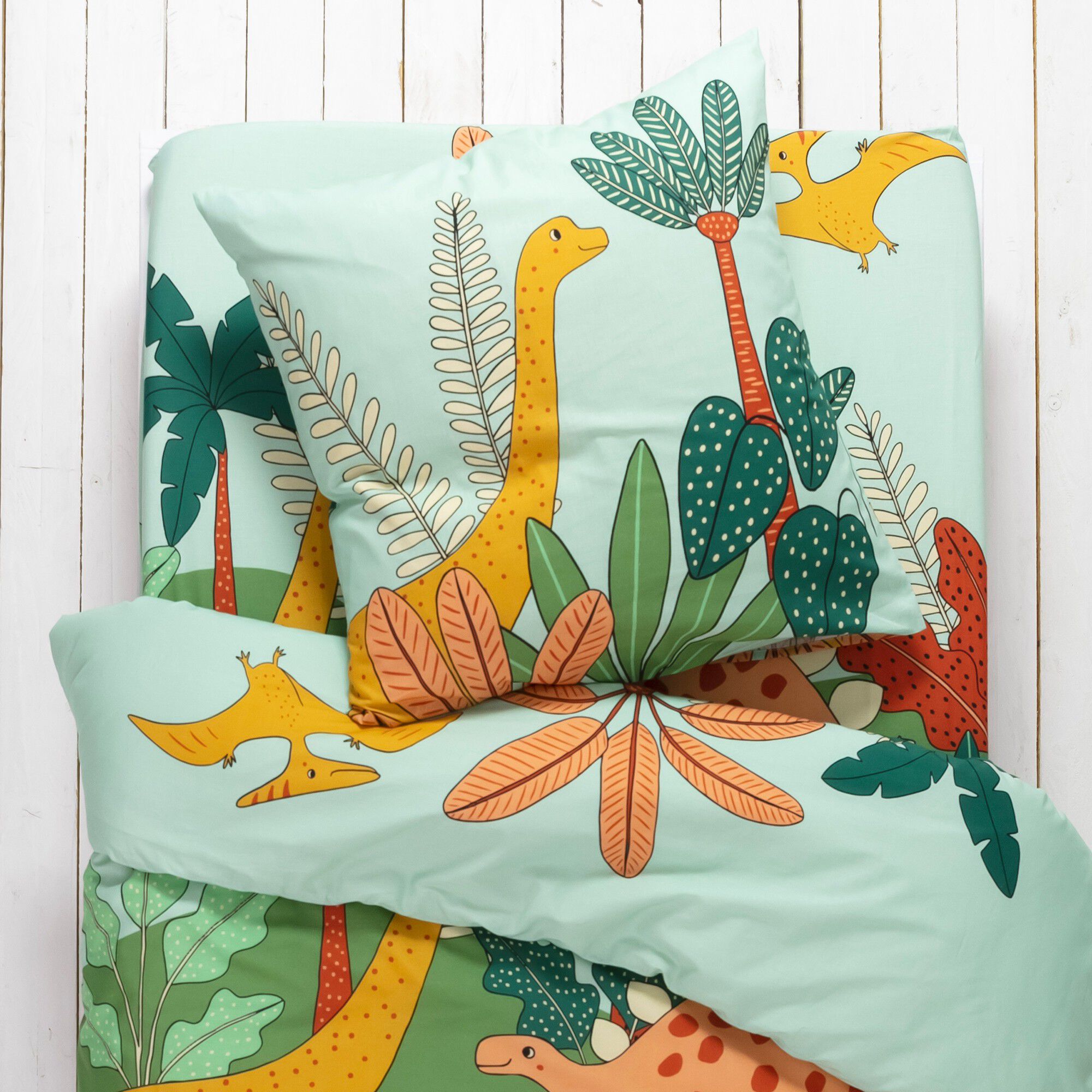 Linge de lit enfant Jurassi coton