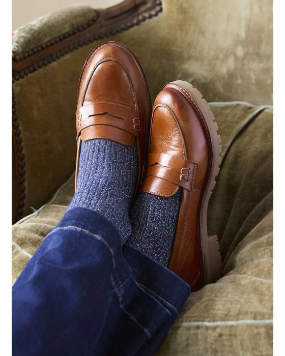 Mocassins crantés en cuir Amortyl