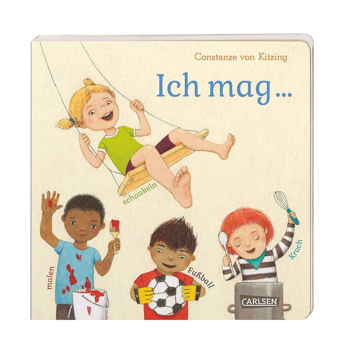 Ich mag... schaukeln, malen, Fußball, Krach