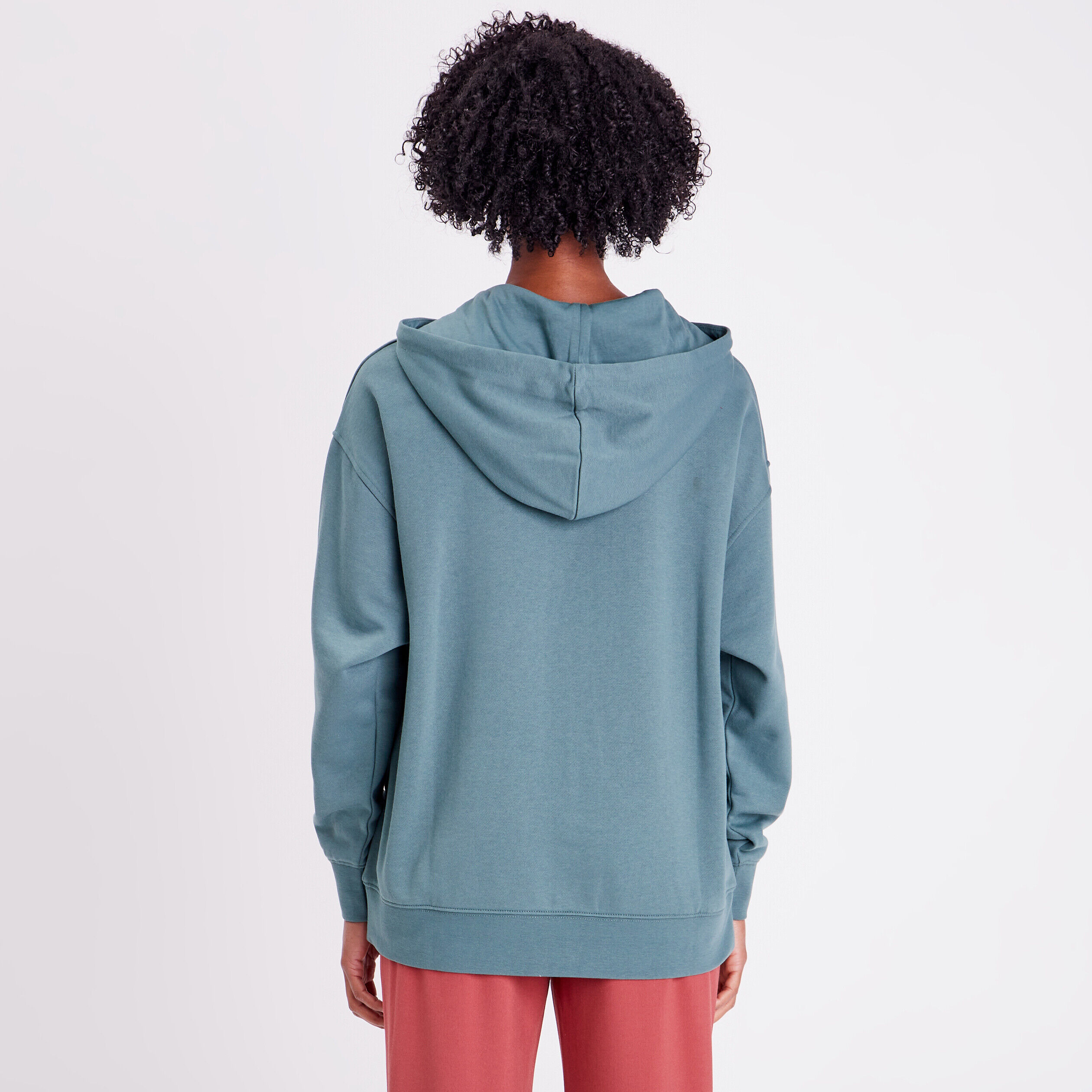 Sweat oversize à capuche vert foncé femme | Cache Cache