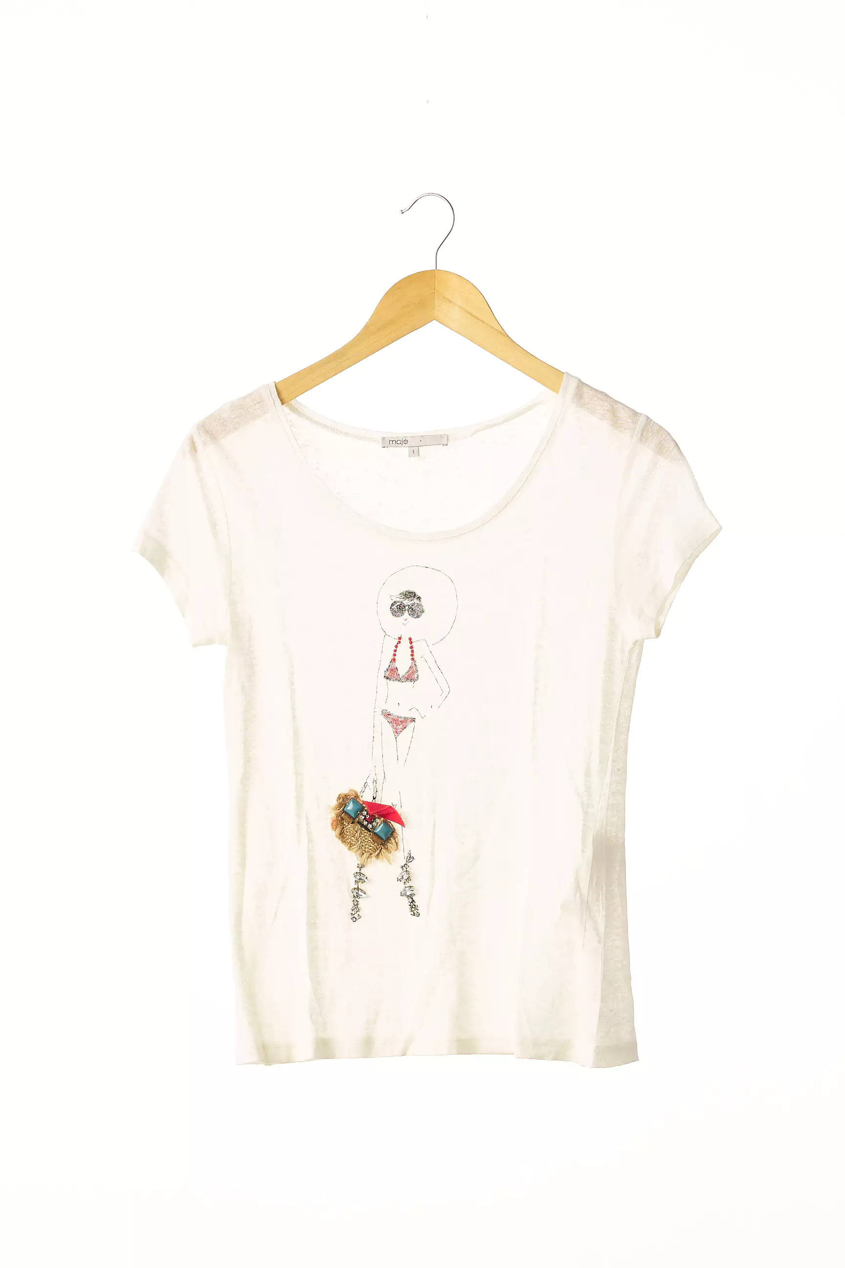 Maje Tshirts Femme couleur beige
