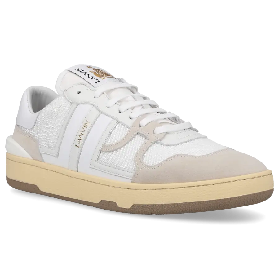 Lanvin - Sneaker low MESH CLAY Veloursleder - weiß
