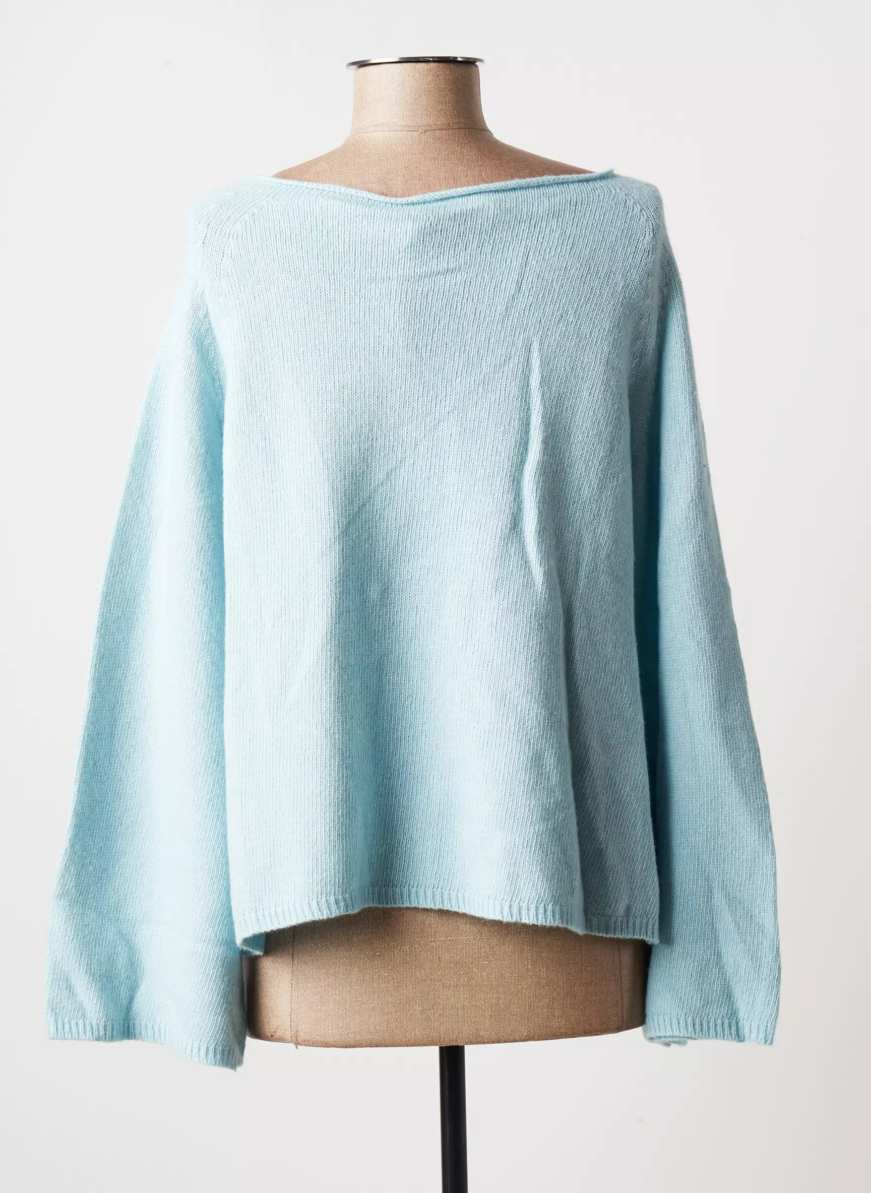 Blanc Boheme Pulls Femme couleur bleu