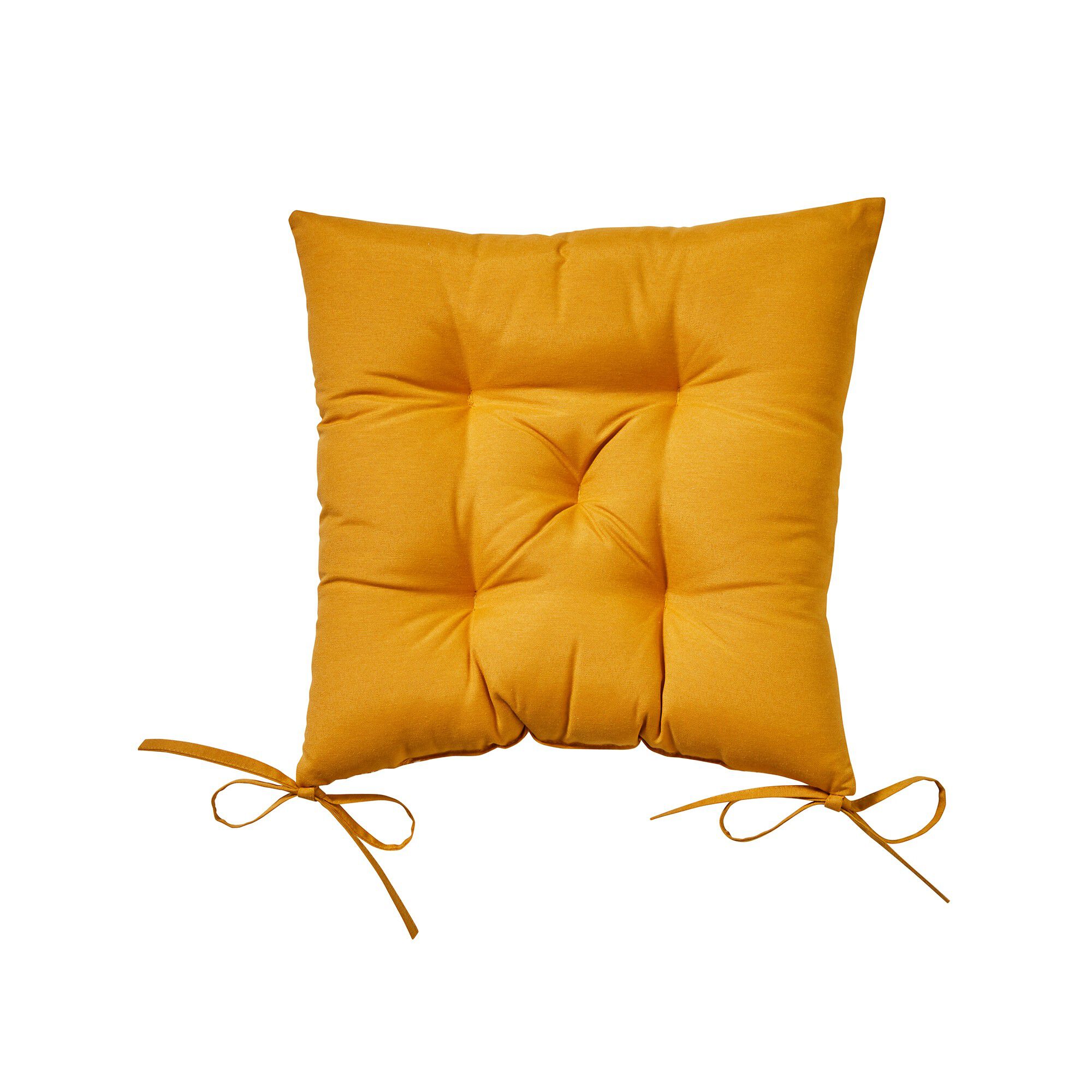 Galette de chaise carrée imprimé feuillage