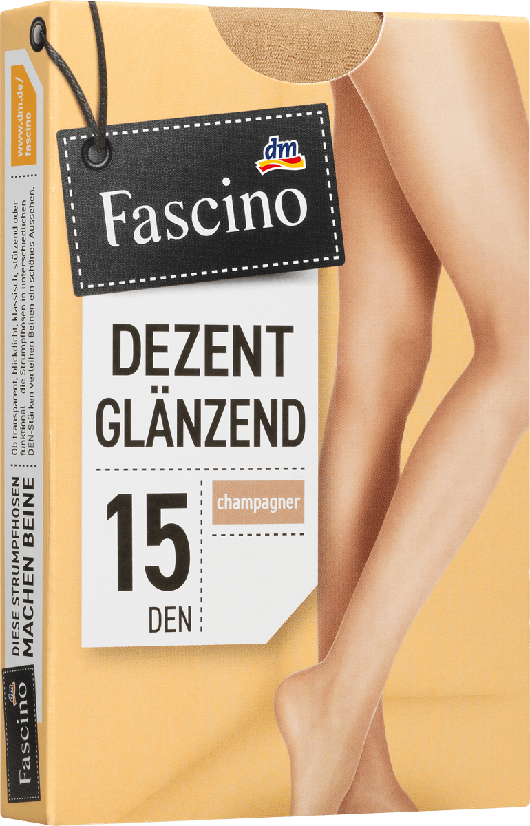 Strumpfhose dezent glänzend champagner Gr. 38/40, 15 DEN, 1 St