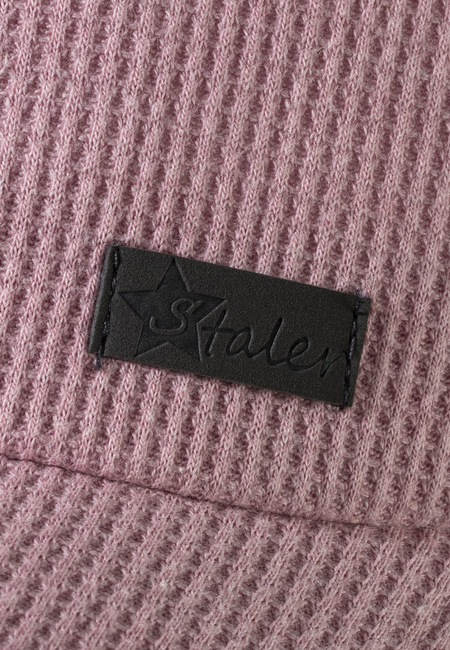 Baseballcap aus Waffelpique in Unifarben mit Logo-Patch