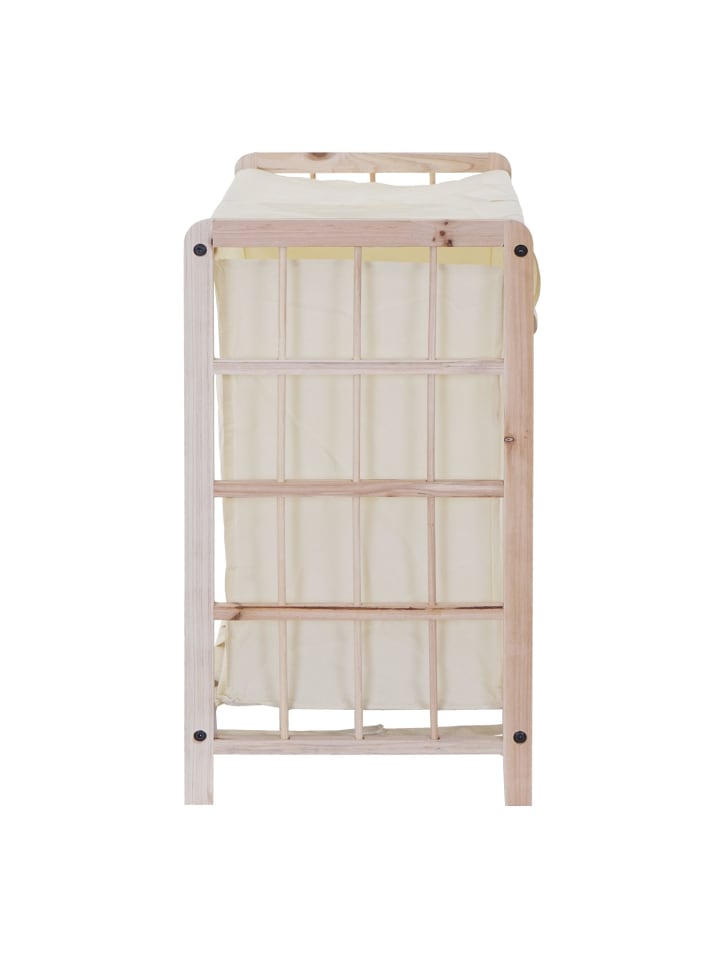 MCW Wäschesammler B60 mit 2x Wäschesack, Hellbraun, Bezug creme günstig kaufen onesize