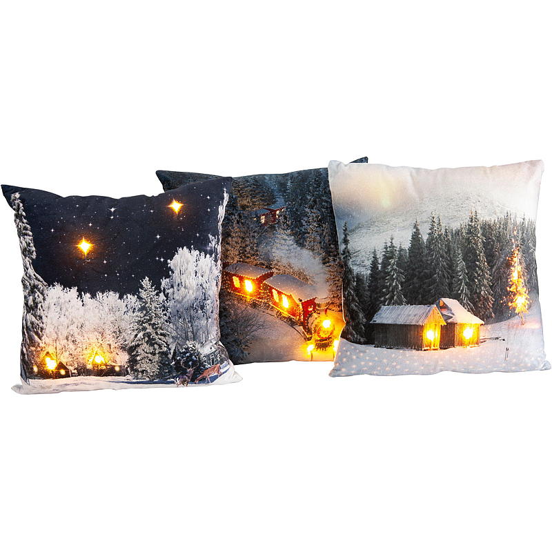 Home Pute 45x45 cm m/LED-lys naturmotiv