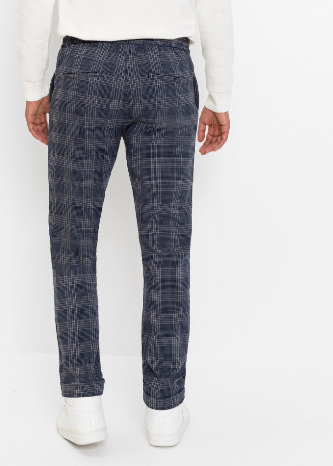 Slim Fit Stretch-Schlupfhose in verkürzter Länge, Tapered