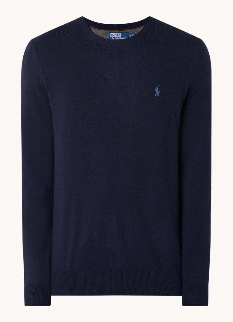 Πουλόβερ Ralph Lauren με λεπτή πλέξη από μαλλί και κέντημα λογότυπου
