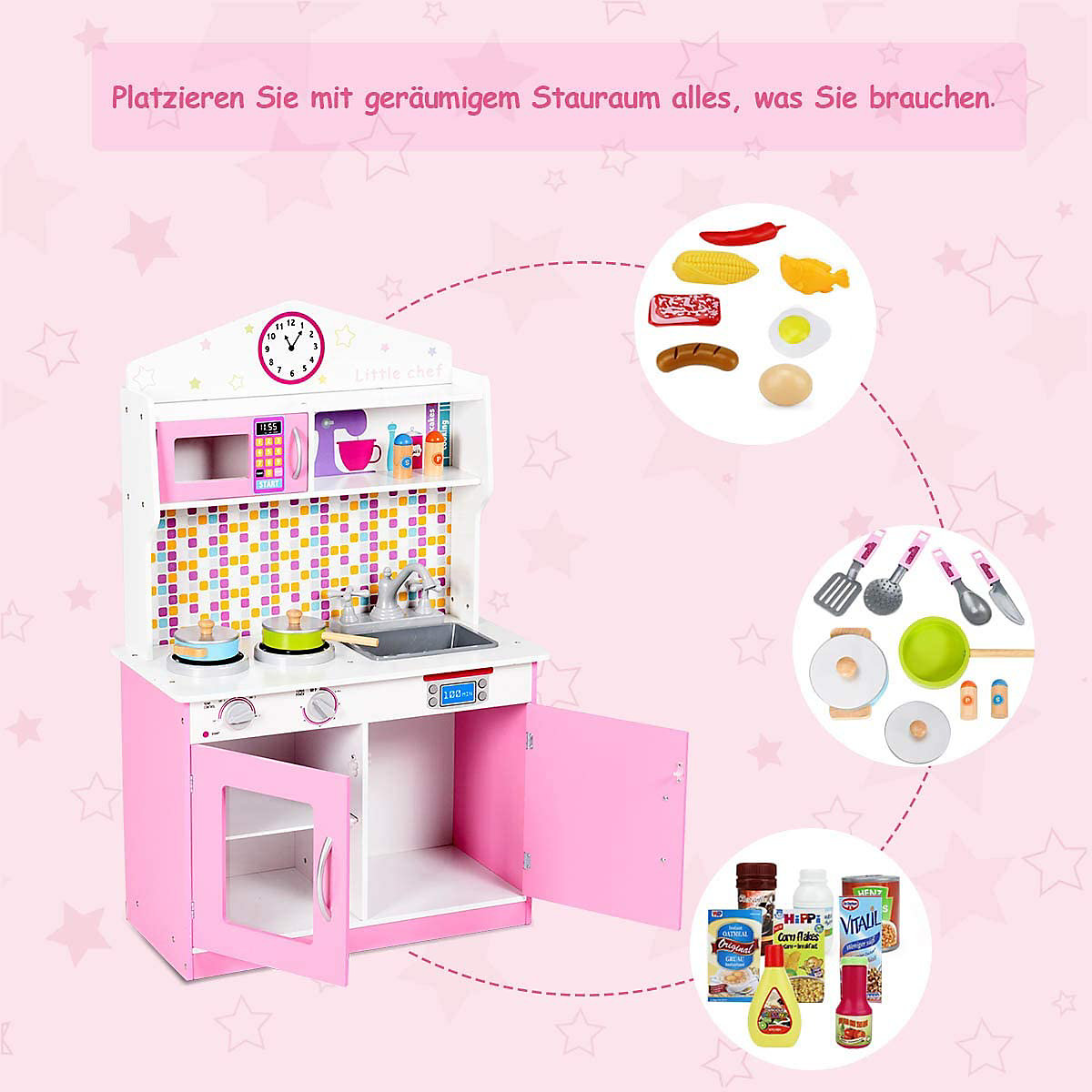 Spielküche Kinderküche rosa Reichlich