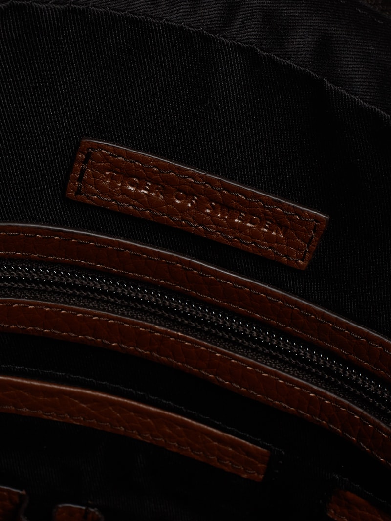 Laptoptasche aus Leder in cognac