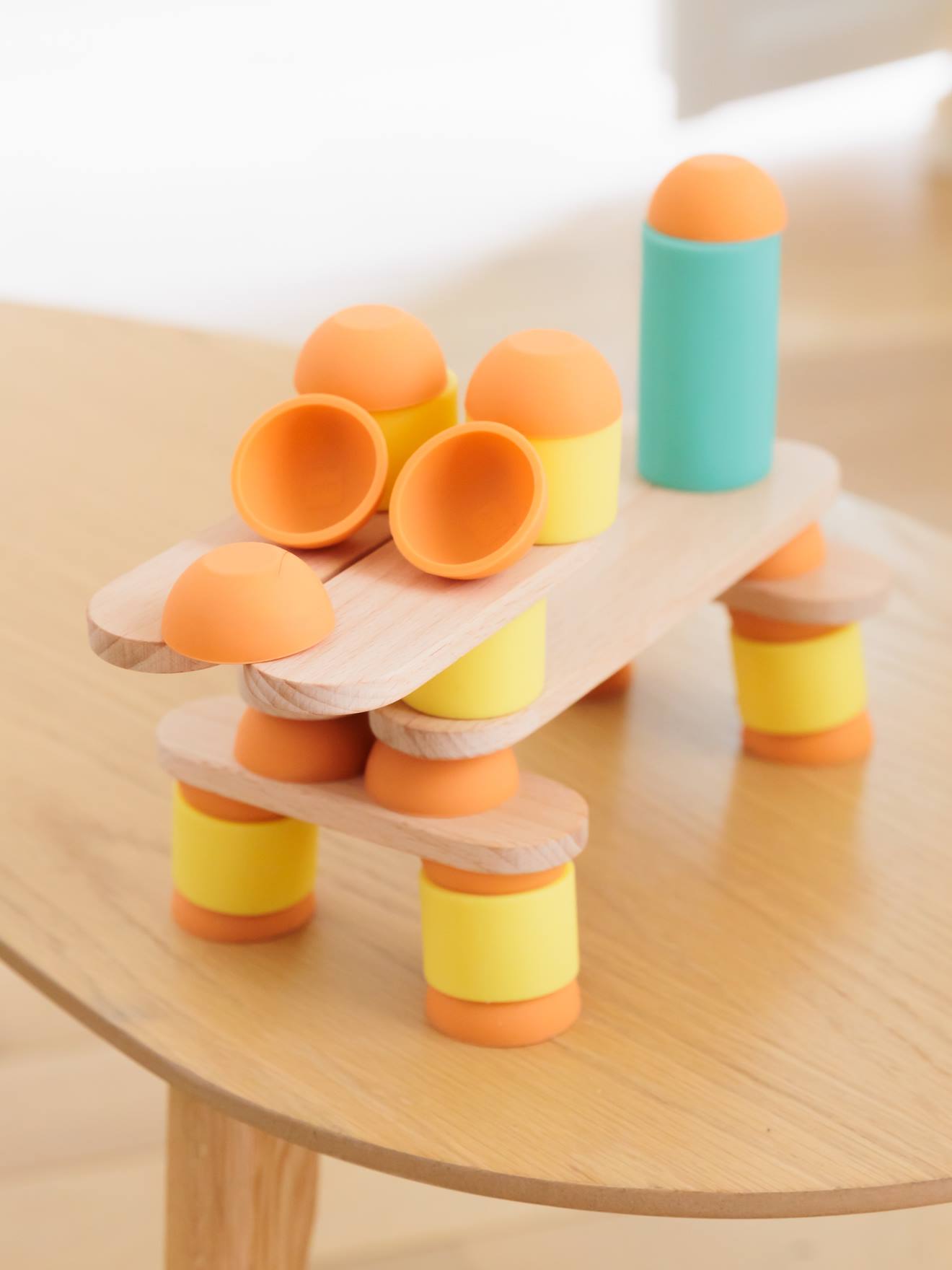 Oppi Kinder Baustein-Set STIX OPPI, 60 Teile - mehrfarbig