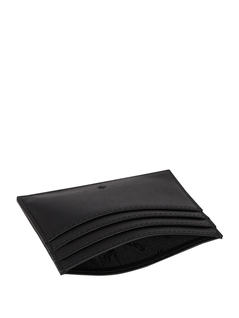 Kartenetui aus Leder - RFID-blocking in schwarz