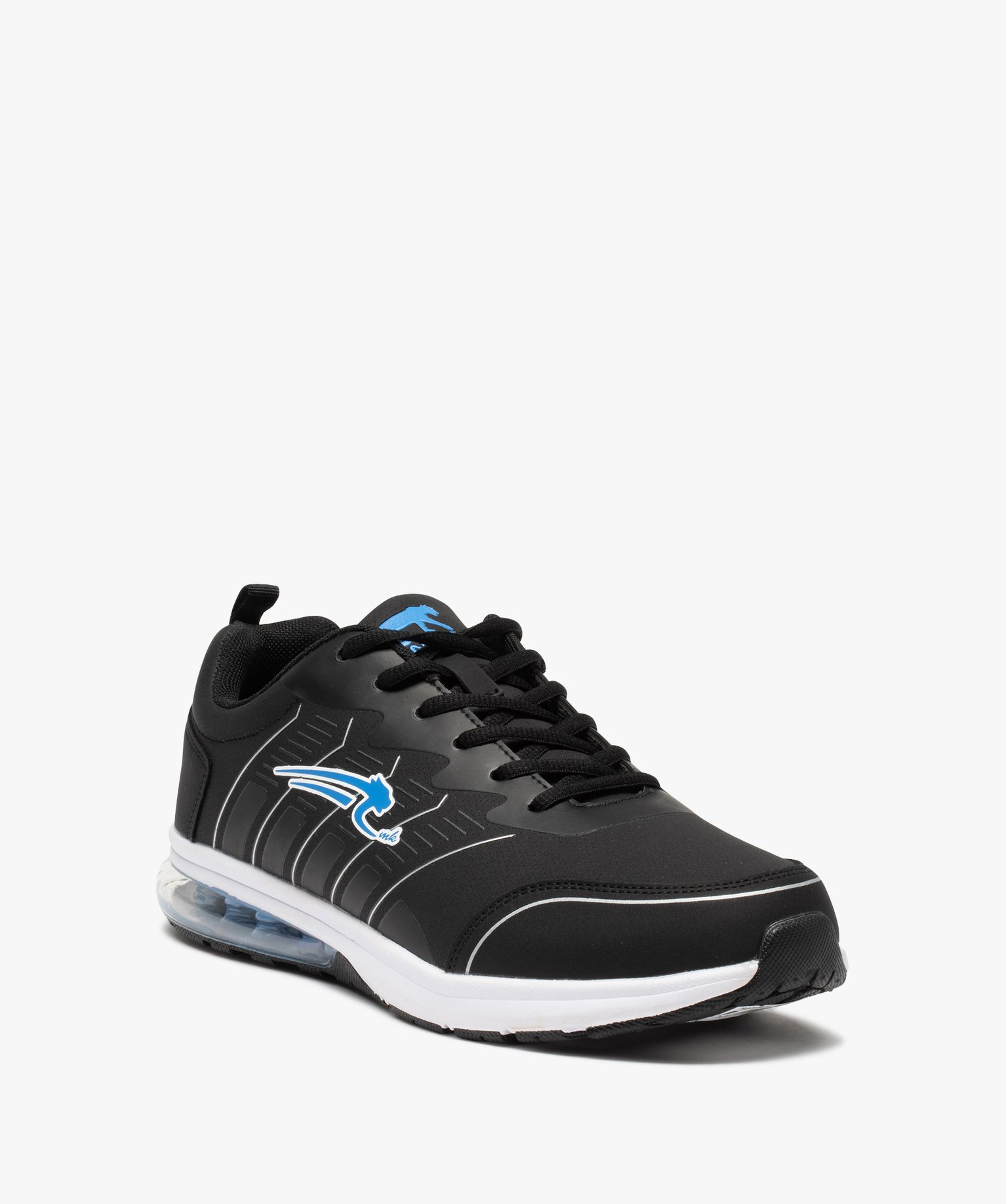Baskets homme à lacets et semelle bulle d’air – Airness noir | GEMO