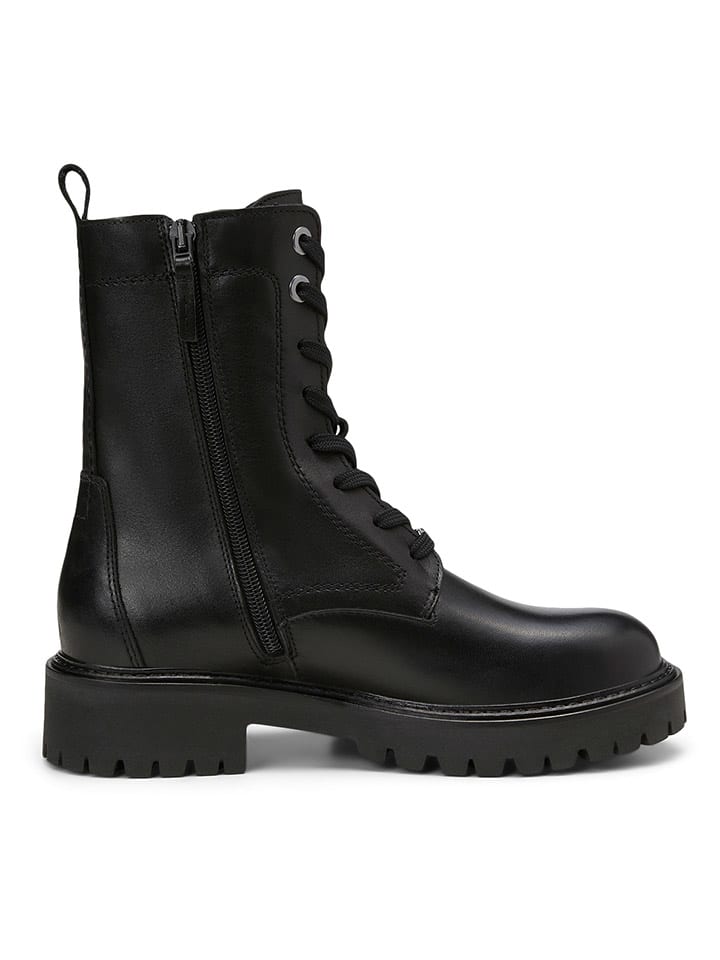 Marc O'Polo Shoes Leder-Boots in Schwarz günstig kaufen