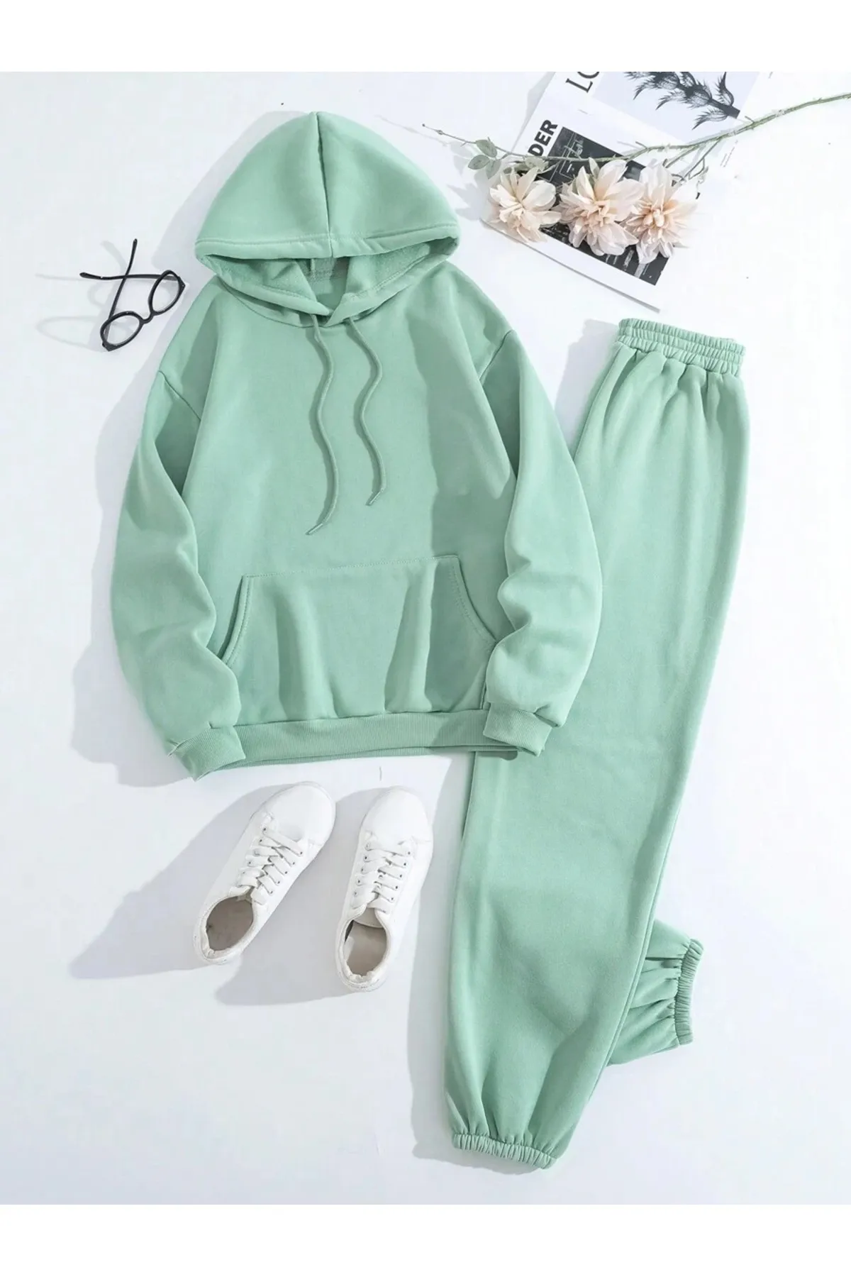 MOONBULL  Sport-Sweatsuit Set - Grün - Regular Fit