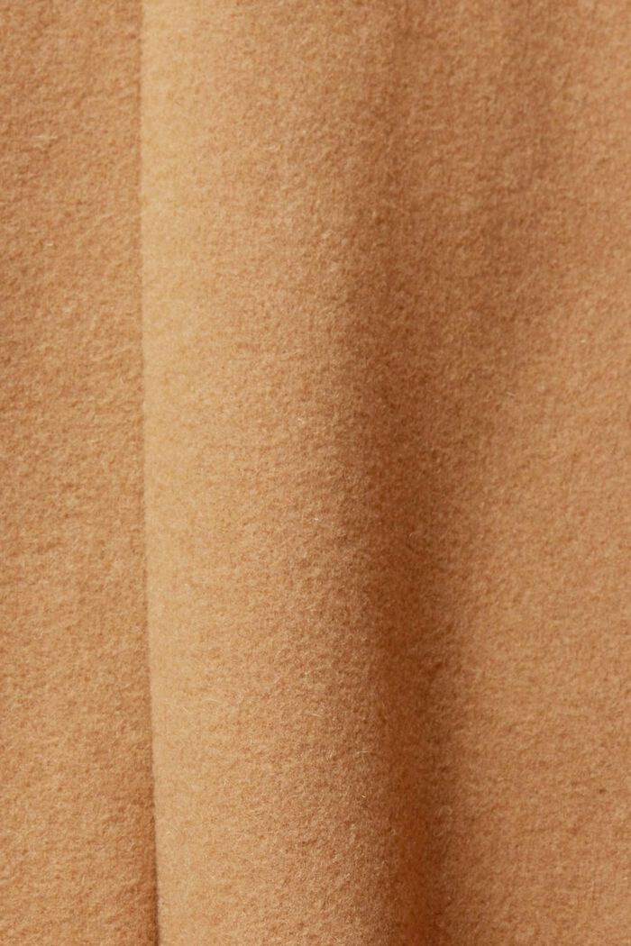 Mantel aus Wollmix mit abnehmbarer Kapuze