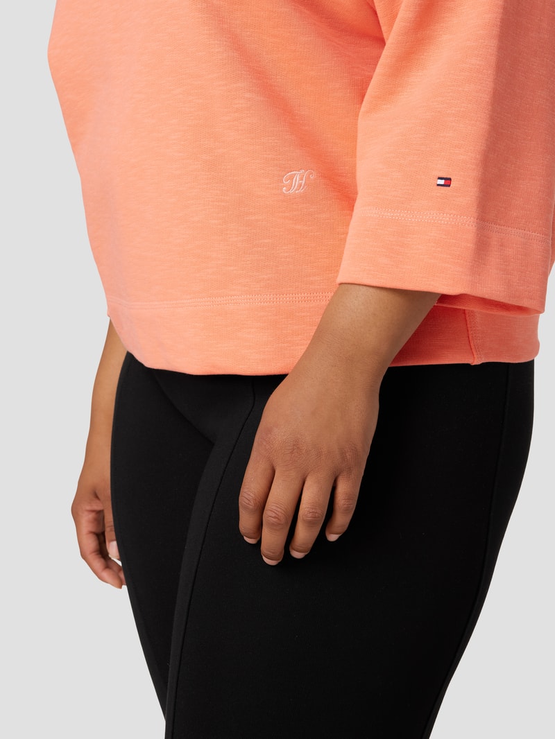 PLUS SIZE Sweatshirt mit Logo-Stitching in apricot