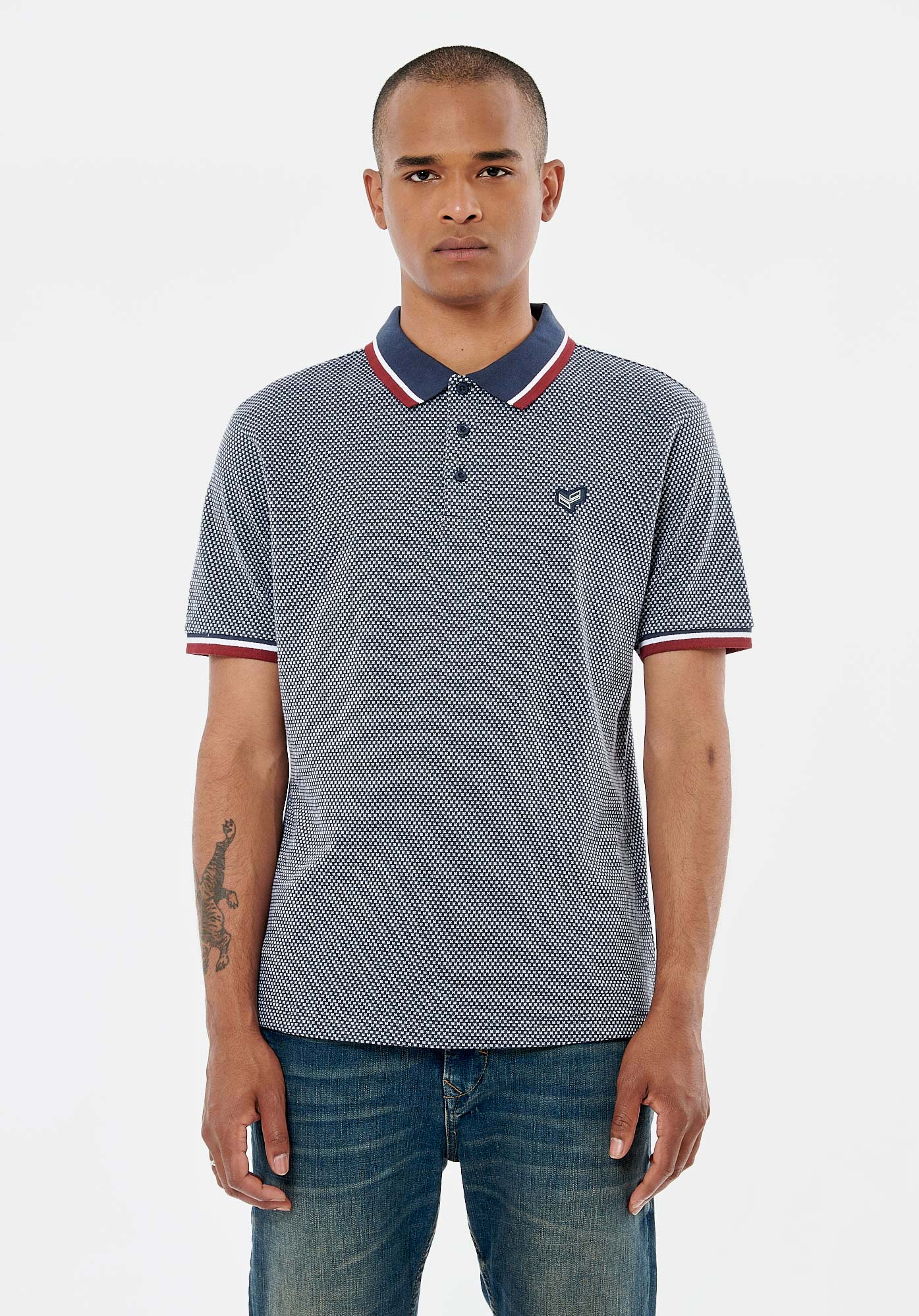 RYCE   Polo bleu marine homme 100% coton
