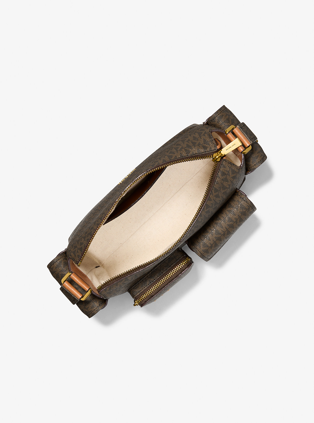 Dakota Medium Signature Logo Skulderveske - BRN/ACORN
