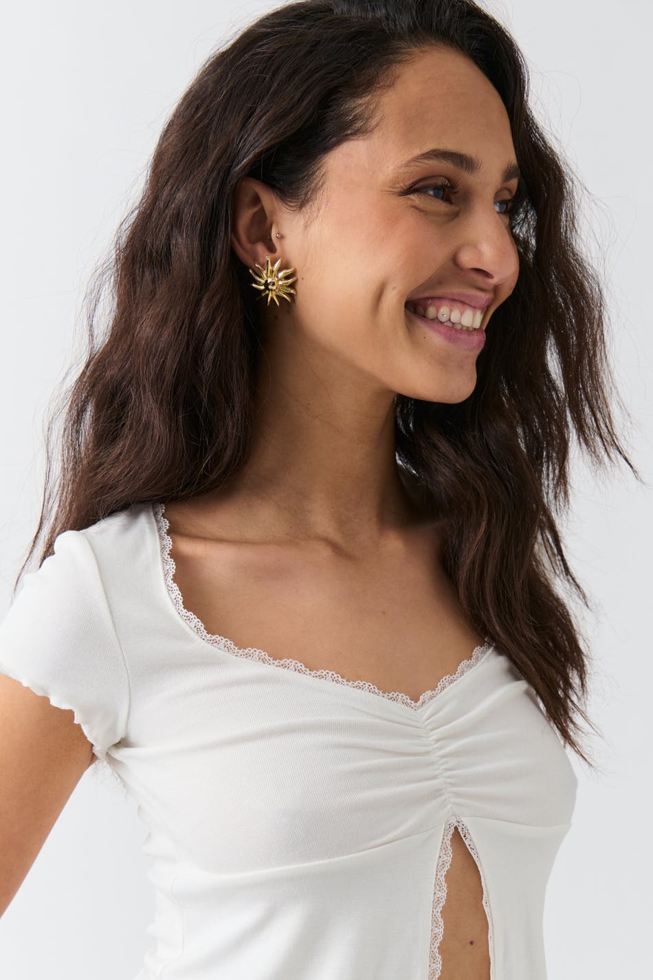 Lace detail top