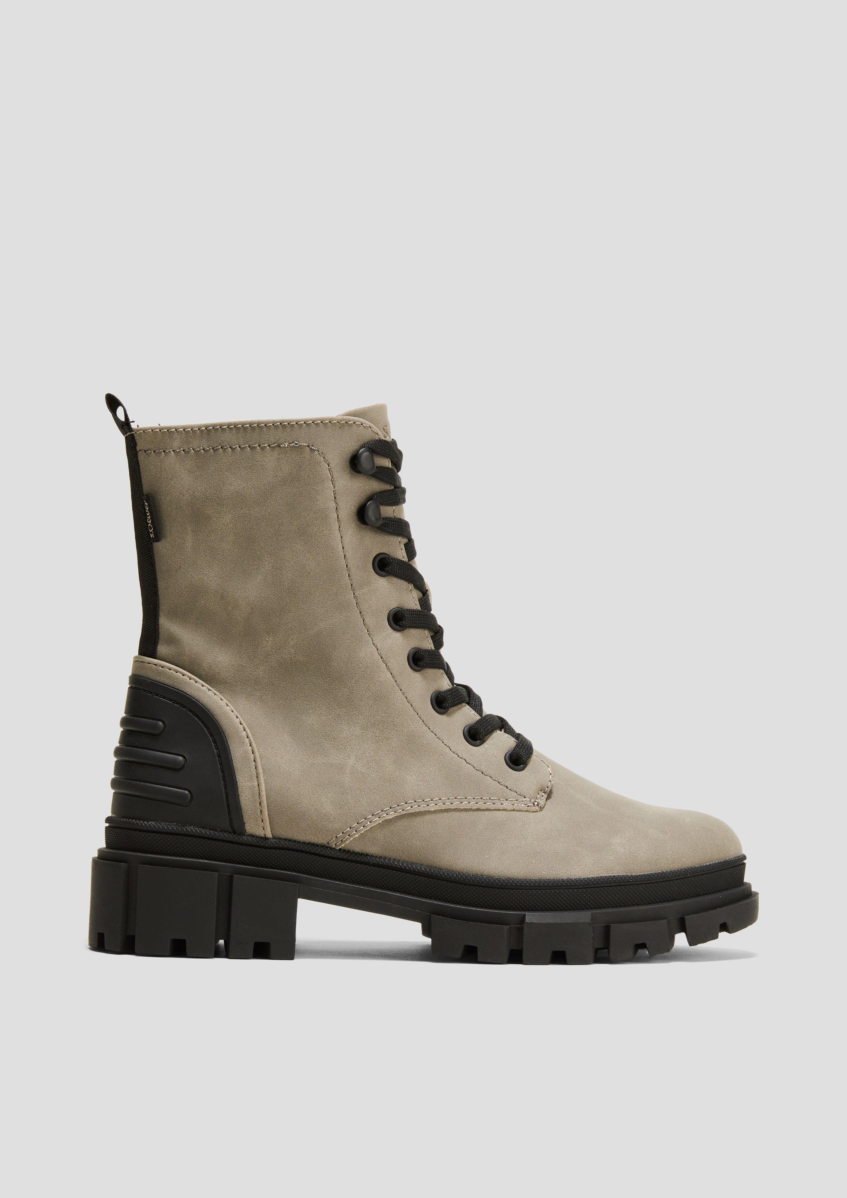 Chunky Boots in Leder-Optik  6008287-200