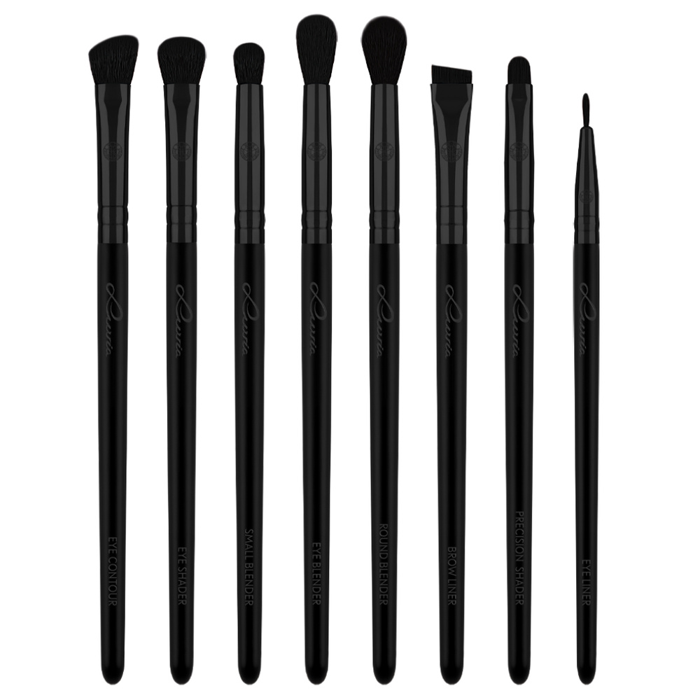 luvia Prime Vegan Pro - Black Set de Pinceaux Visage et Yeaux