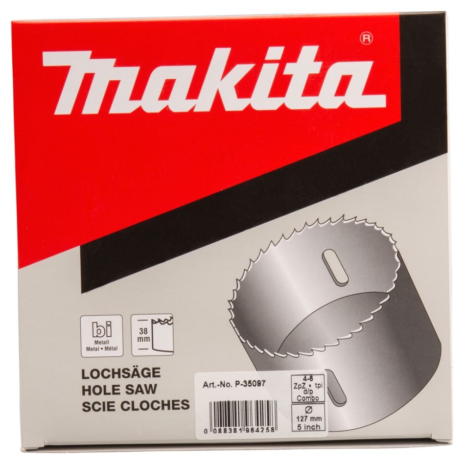 Príslušenstvo Makita P-35097 Dierová píla 127 mm HSS Bimetal biela