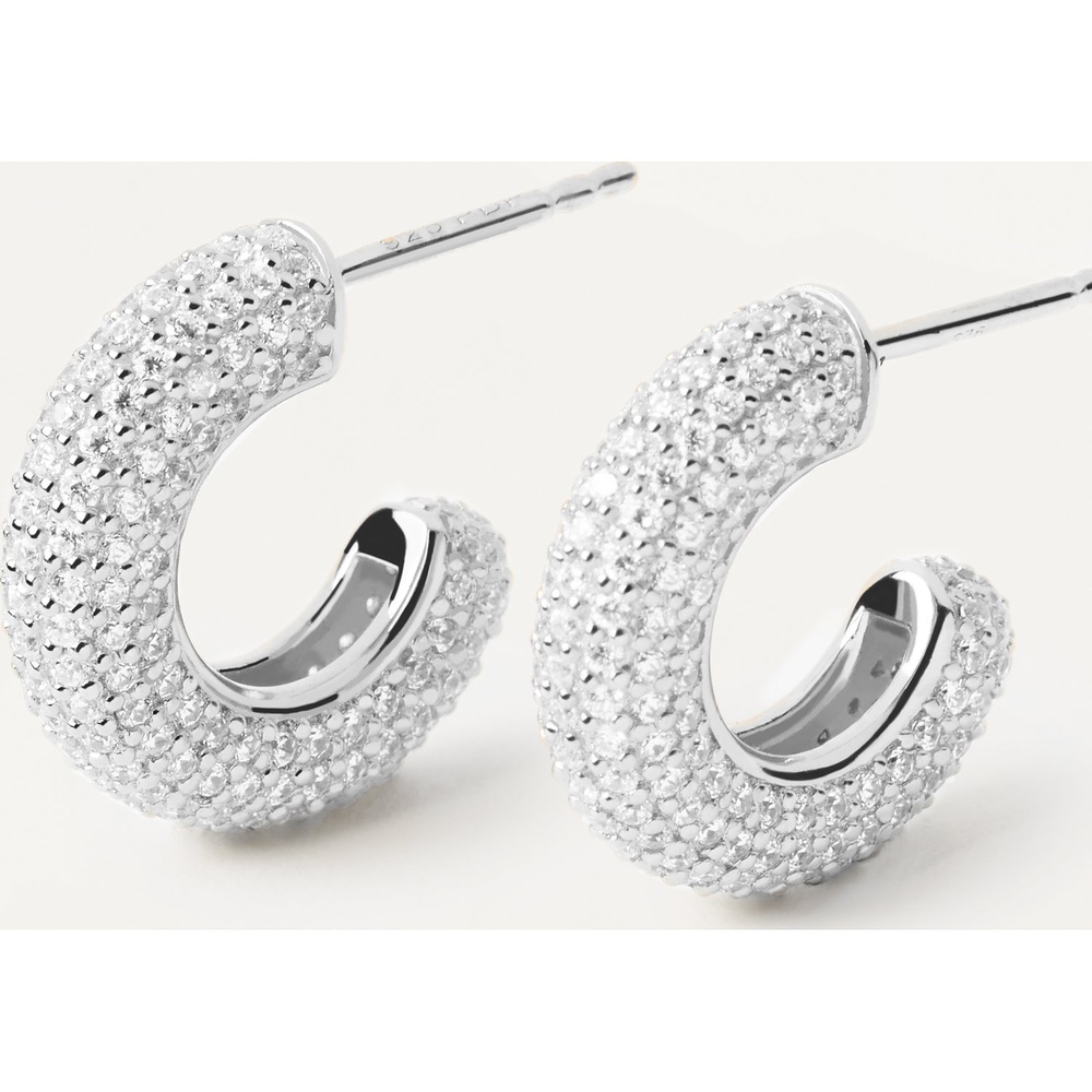 P D Paola Créoles 925 Argent Boucles d'oreilles