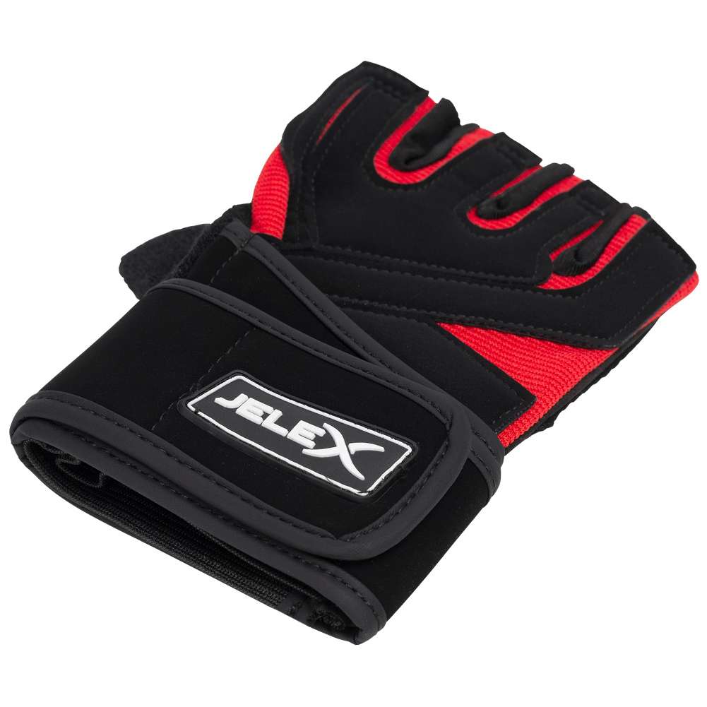 JELEX Power Premium gepolsterte Trainingshandschuhe schwarz-rot