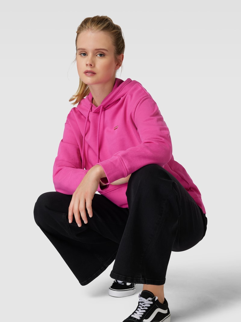 Hoodie mit überschnittenen Schultern Modell 'STANDARD' in pink