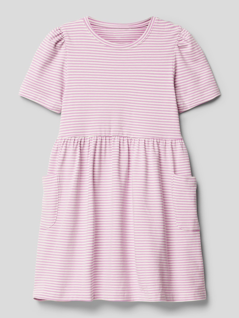 Kleid mit Streifenmuster Modell 'FANN' in flieder