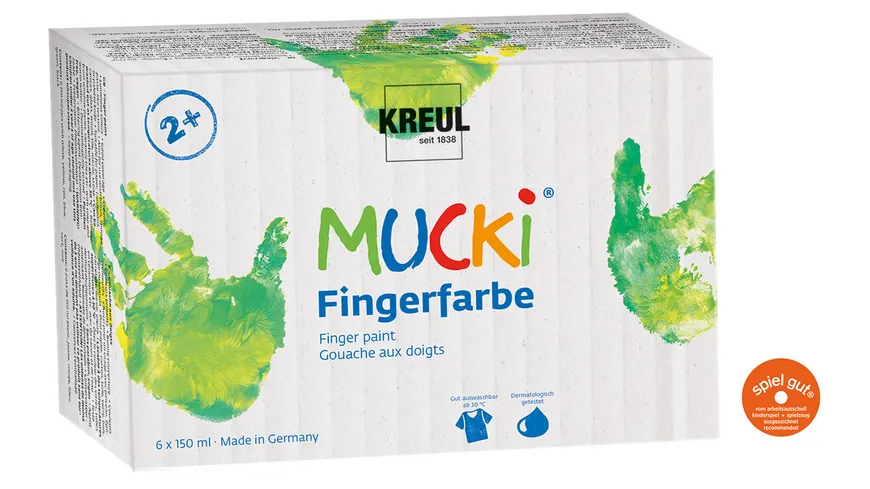 KREUL MUCKI Fingerfarbe 6er Set 900 ml