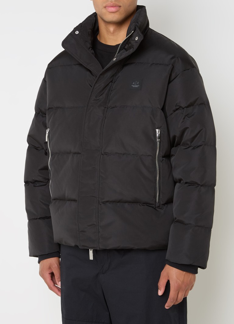 Piumino Armani Exchange con imbottitura in piuma e logo