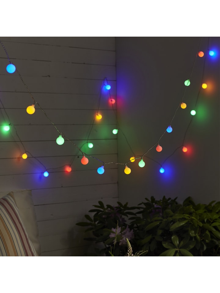 STAR Trading LED Lichterkette BERRY 50 bunte, opale LED Kugeln L: 7,35m in bunt günstig kaufen onesize