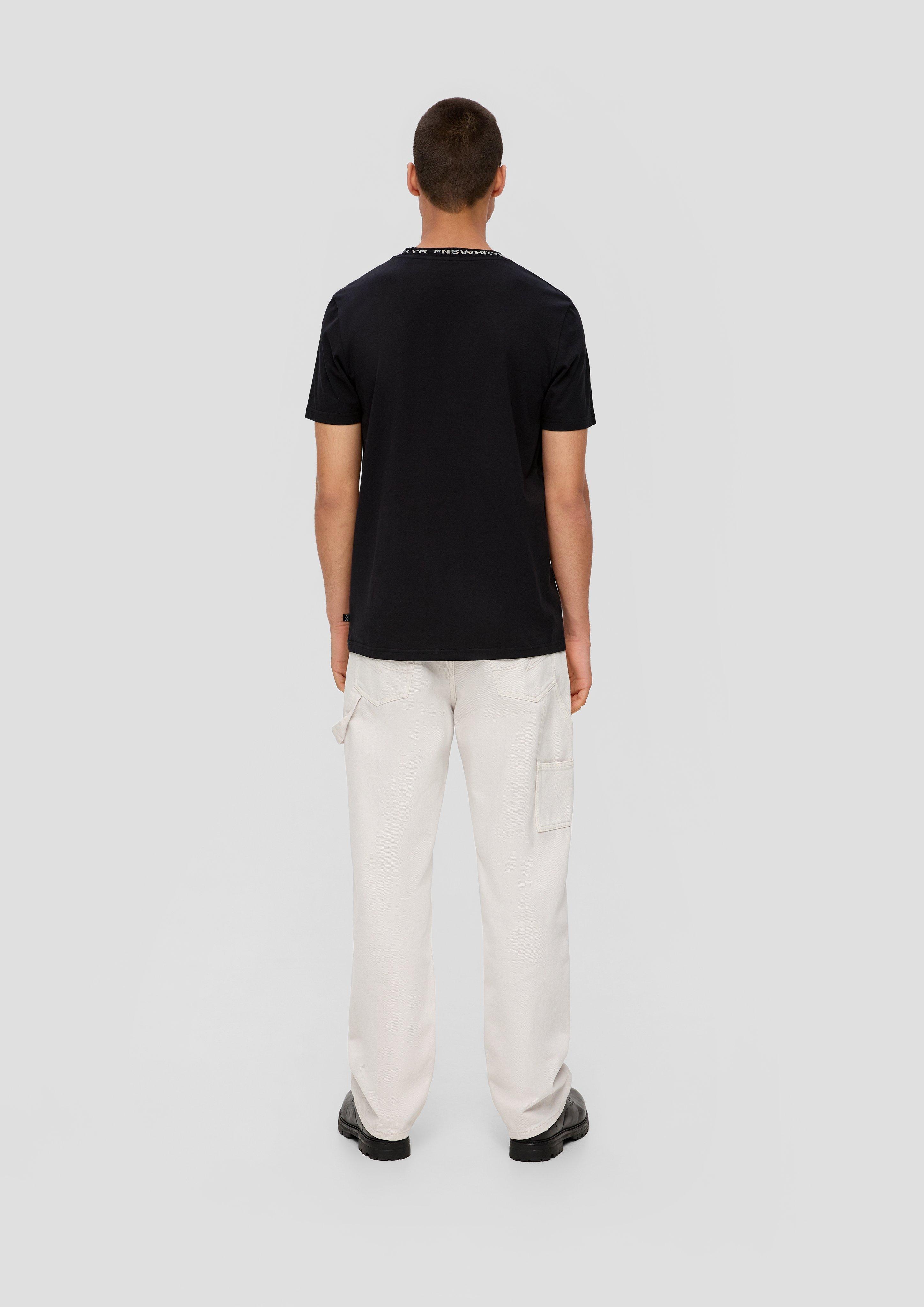 Baumwollshirt mit Rippblende  2135163-9999