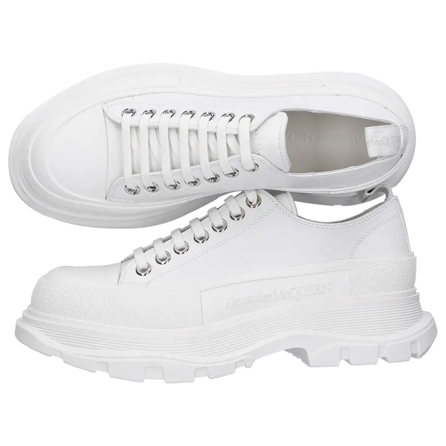 Alexander McQueen - Sneaker low DECK PLIMSOLL Kalbsleder - weiß