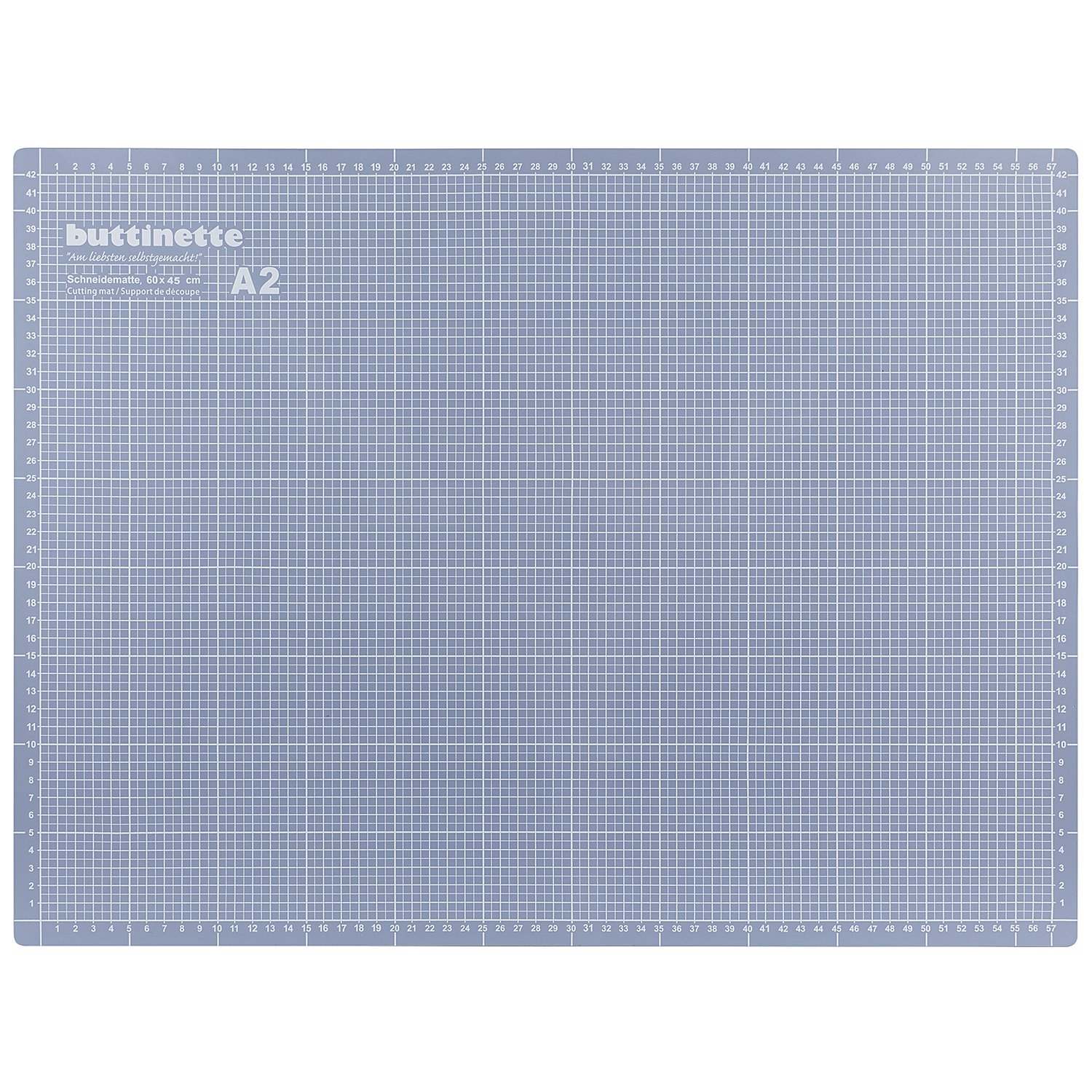 buttinette Profi-Schneidematte, 60 x 45 cm, blau/grau