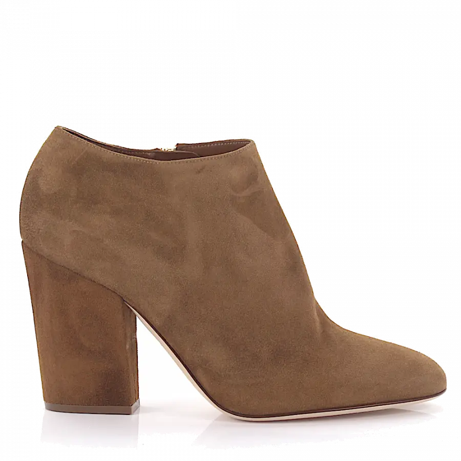 Sergio Rossi - Klassische Stiefeletten A75270 Veloursleder - braun