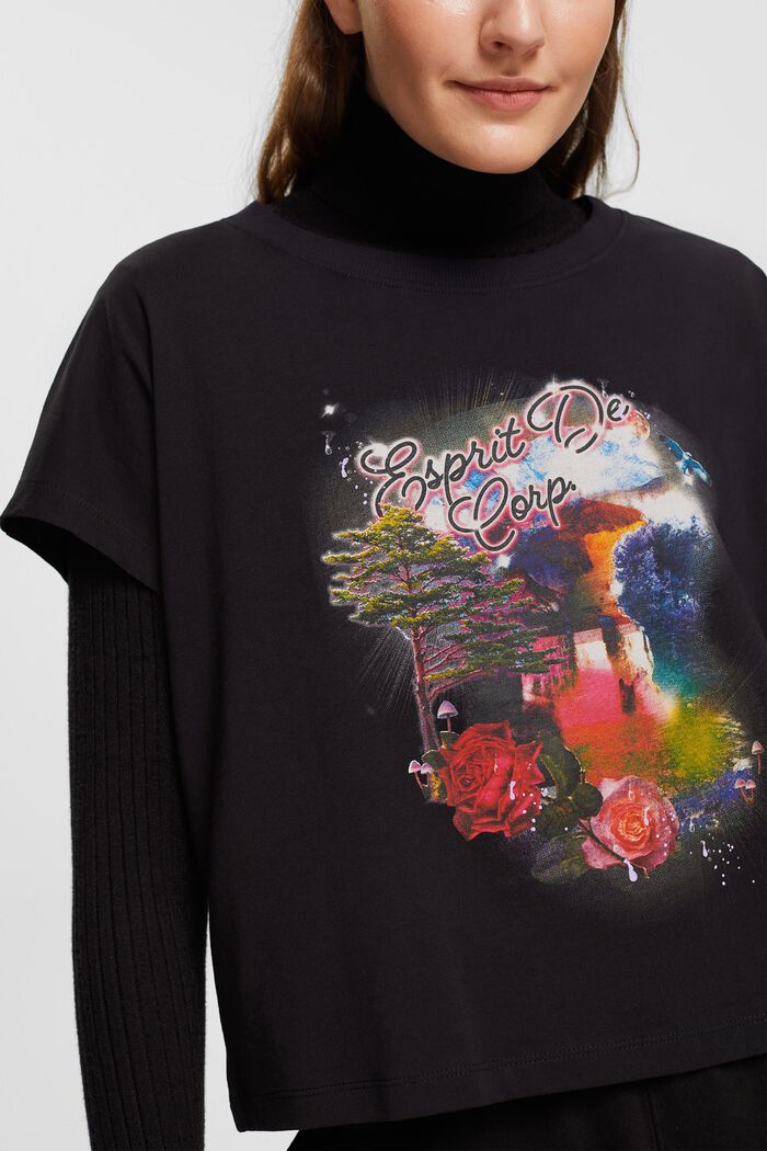 T-Shirt mit Print, 100 % Baumwolle