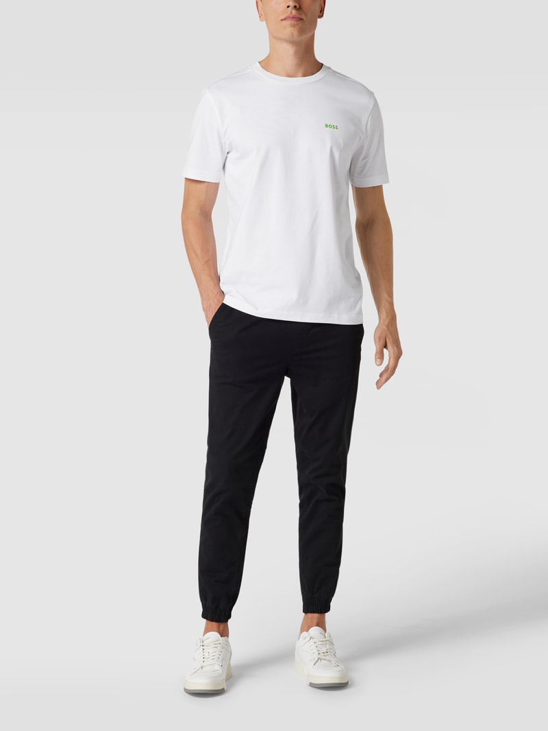 T-Shirt mit Logo-Print Modell 'Tee' in weiß