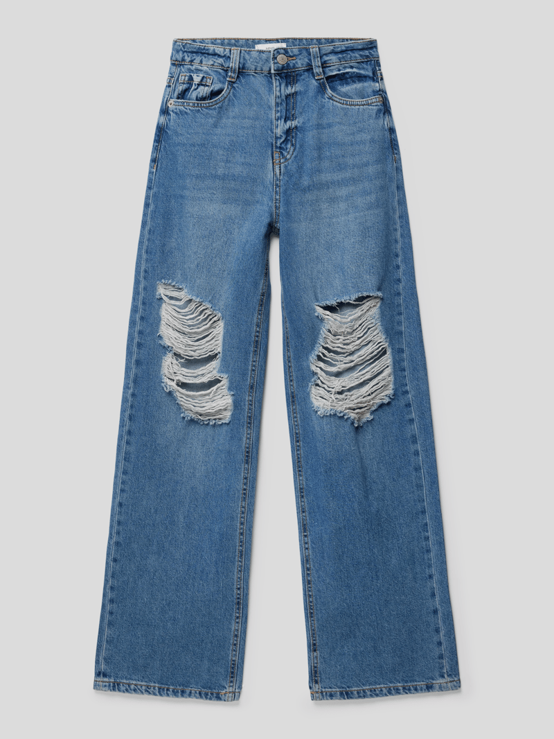 Jeans im Destroyed-Look in blau