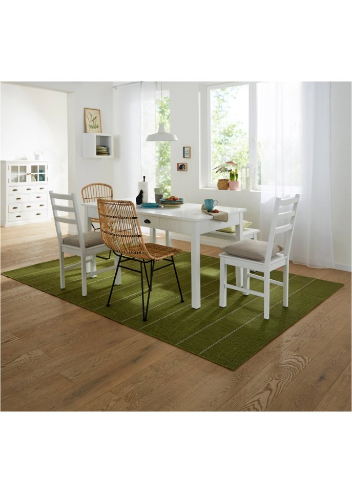 In- und Outdoor Teppich mit dezenten Streifen