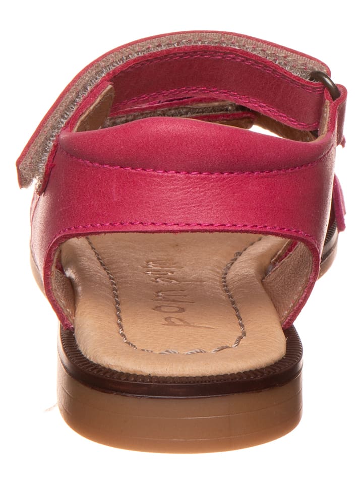 POM POM Leder-Sandalen in Pink günstig kaufen