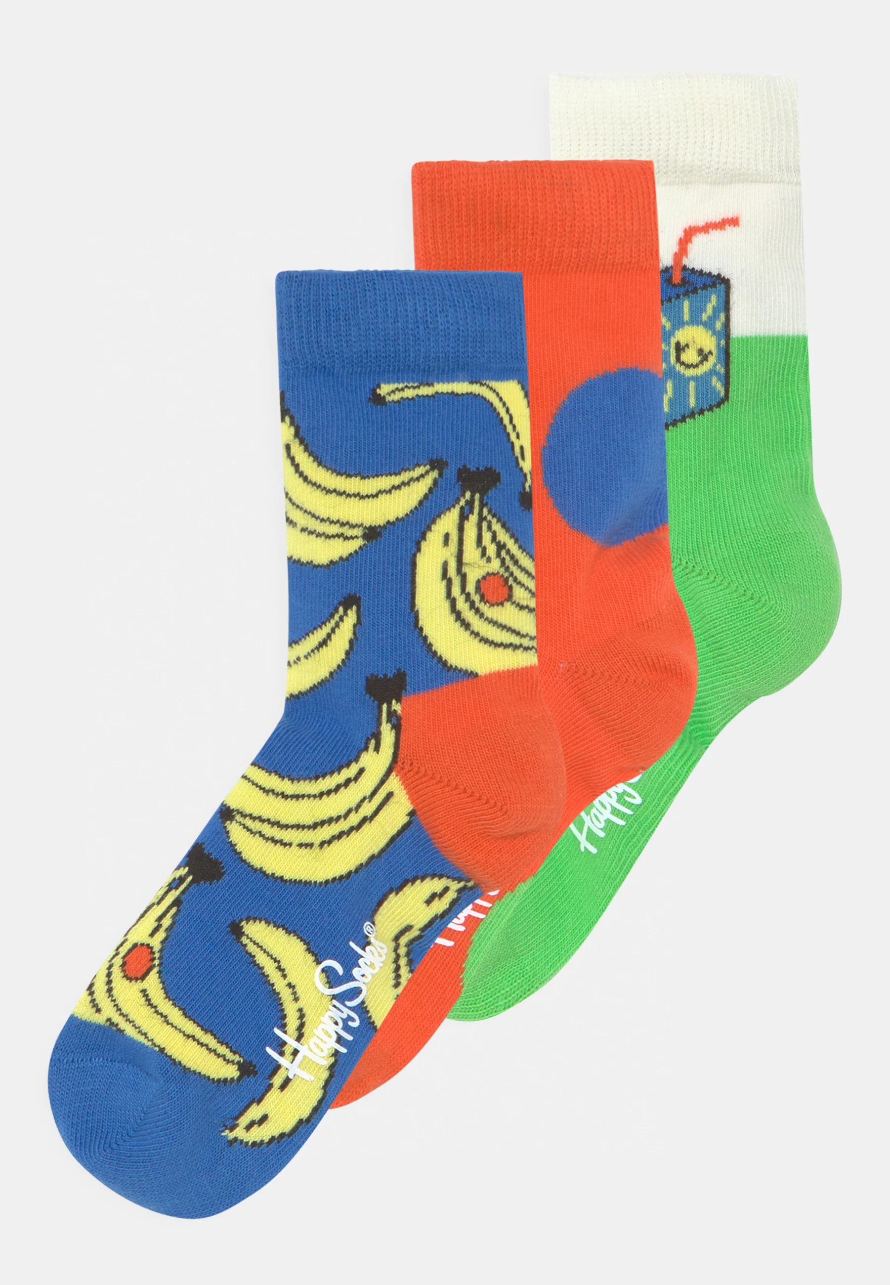 Calcetines Happy Socks NIÑOS PLÁTANO UNISEX PAQUETE DE 3 - Calcetines
