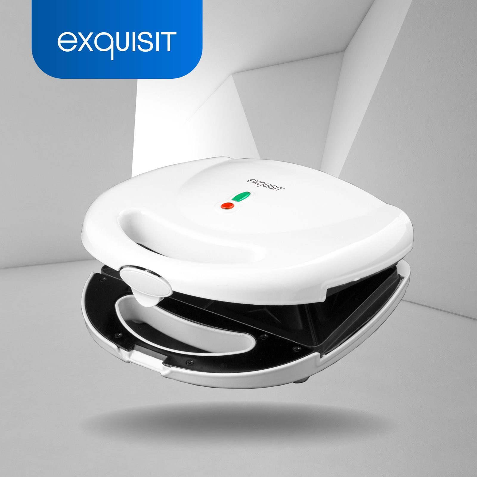 exquisit Sandwichmaker ST 3101, 750 W, Sandwichtoaster, Grill Platten mit doppelseitigem Toasten