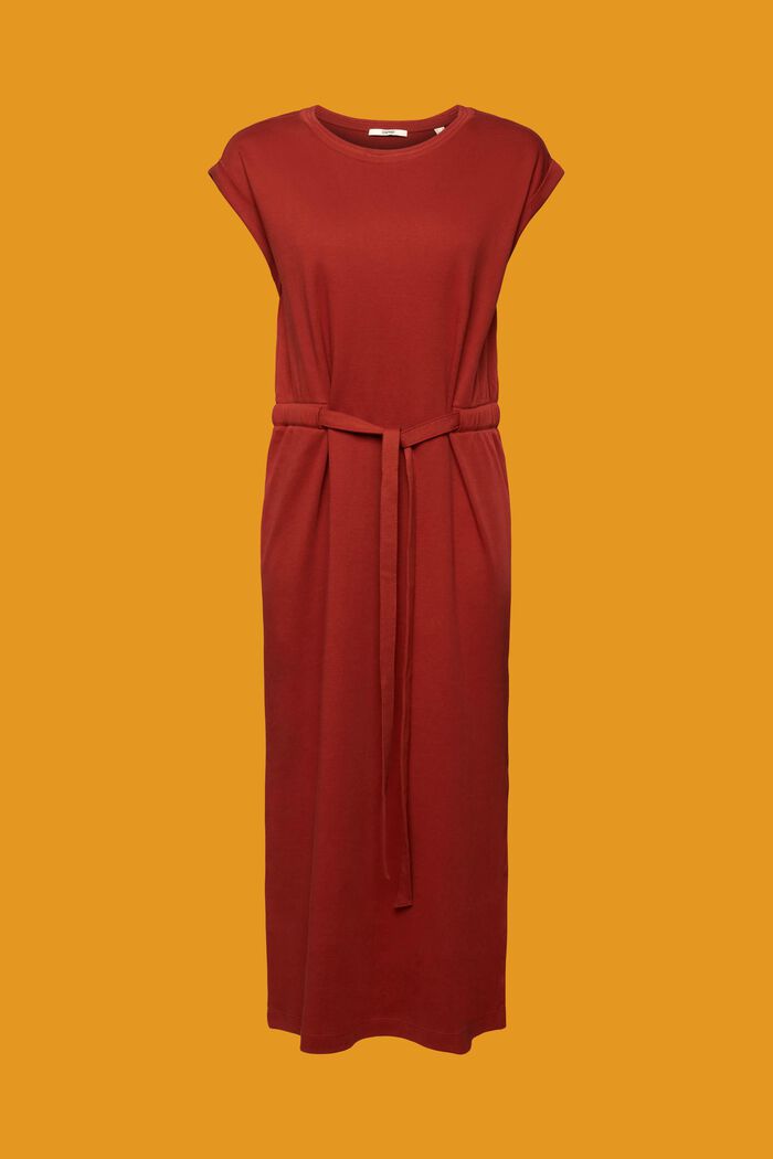 Midikleid aus Jersey mit Bindegürtel