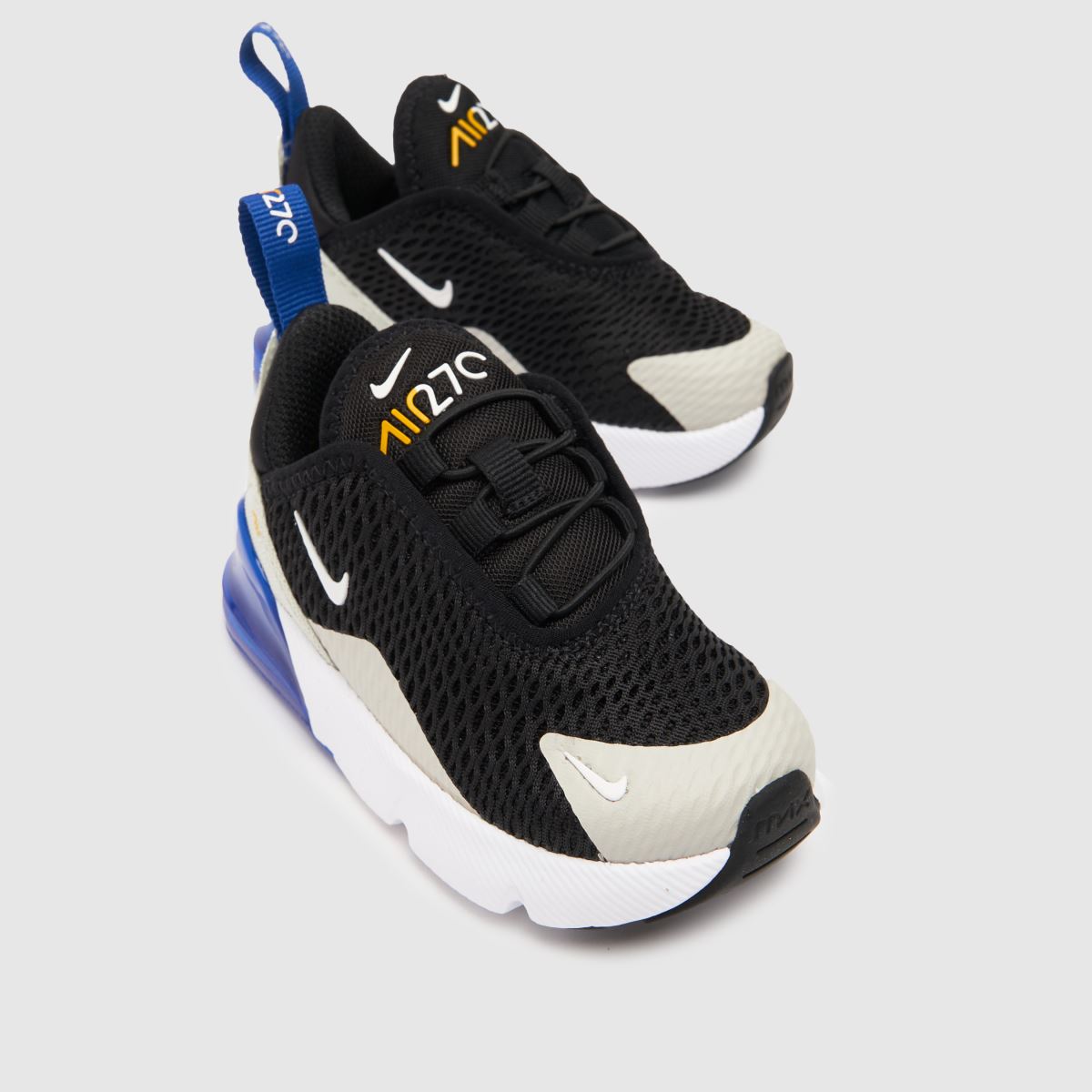 Nike svarta och grå Air Max 270 pojkar småbarnsskor